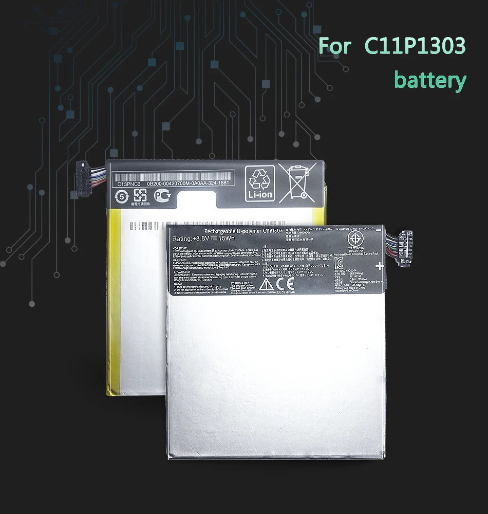 YKaiserin C11P1303 3950mAh Battery For Asus Google Nexus 7 Ii 2 2nd Gen 2013 Version ME571 ME57K ME57KL K009 K008 Tablet Battery