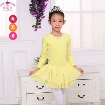 

CHILDREN'S Dancing Clothes Dance Skirt Girls Spring And Autumn Long Sleeve Performance Performance Exercise Clothing Students Ju