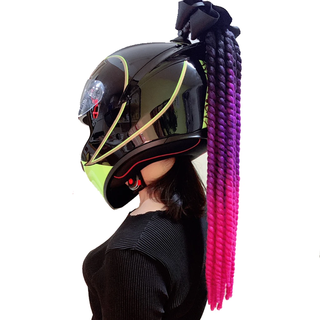 Helm Pigtail Motorhelm Paardenstaart Fiets Helm Vlechten Haar  Staarten|Helmets| - AliExpress