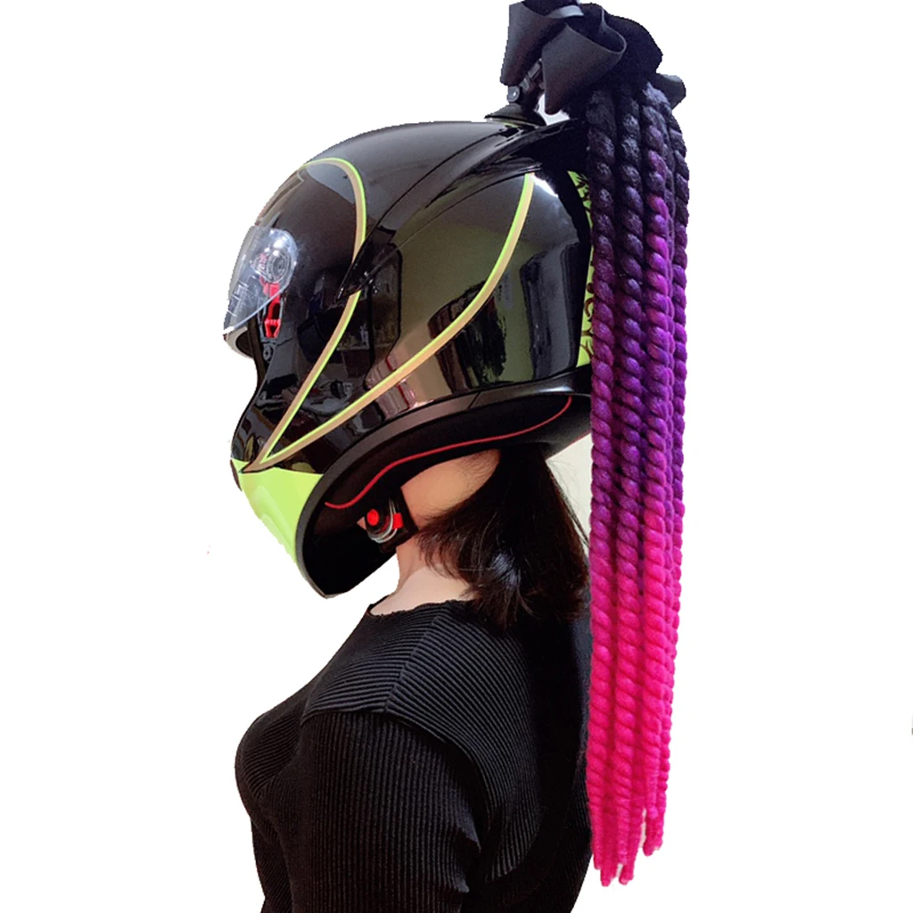 Fahrrad flauschiges Haar für Motorrad Helm-Haare Schlagball Sunnyushine Helm-Zopf-Zubehör Zöpfe Skate oder andere Helme Pferdeschwanz auffälliger individueller Motorrad-Pferdeschwanz Fahrrad flauschiges Haar für Motorrad Helm-Haare Schlagball Sunnyushine Helm-Zopf-Zubehör Zöpfe Skate oder andere Helme Pferdeschwanz auffälliger individueller Motorrad-Pferdeschwanz