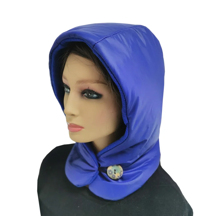 Winter Hat Fashion Ultralight Outdoor Down hat women Waterproof light winter Puff Neck warm Windproof Hood Ear Covering cap