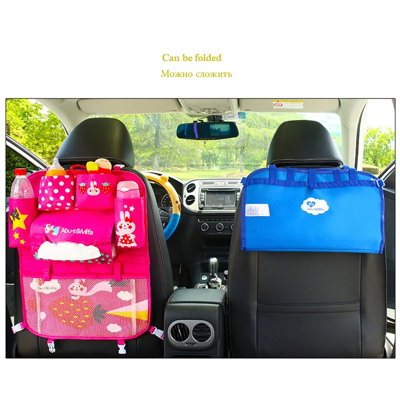 Car Seat Back Organizer Korean Cartoon Multi-Pocket Oxford Cloth Storage  Bag Auto Interior Accessory Stowing Tidying For Kid - AliExpress