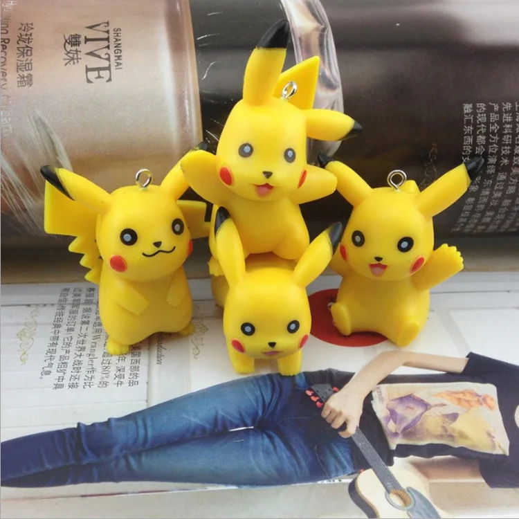 Manufacturers Direct Selling Creative Cute Pikachu Mobile Phone Pendant Bag Accessories Holiday Small Gift Keychain Wholesale