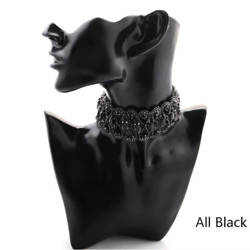DoreenBeads, новинка, модное золотое/серебряное/черное металлическое колье из горного хрусталя, ожерелье, элегантное женское свадебное банкетное украшение, подарки