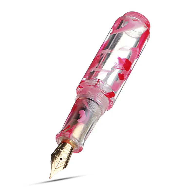 Moonman Wancai, прозрачная карманная мини-Цветочная пипетка, авторучка, прозрачная, для путешествий, короткая чернильная ручка, Иридиум, F Перо, подарочный набор