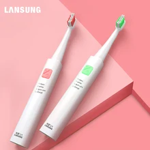 LANSUNG звуковая электрическая зубная щетка, ультра звуковая USB перезаряжаемая зубная щетка для взрослых, 4 насадки, сменные отбеливающие водонепроницаемые