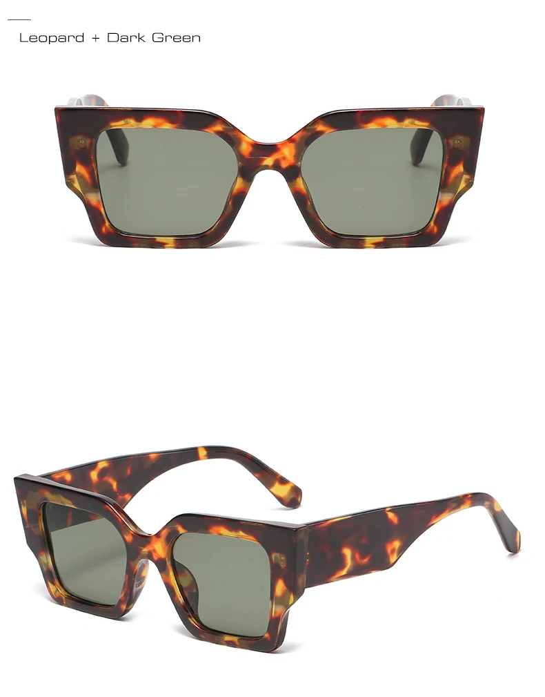 SO&EI Retro Irregular Square Sunglasses Women Jelly White Shades UV400 Fashion Men Polygon Cat Eye Leopard Sun Glasses big cat eye sunglasses