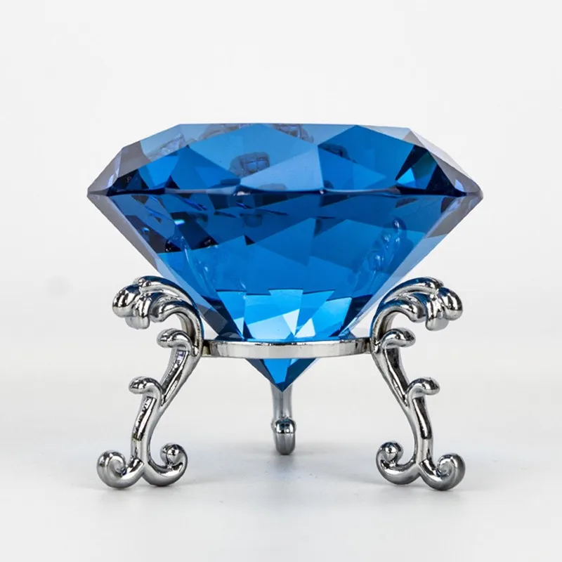 Прозрачный хрустальный бриллиант в форме основания пресс-папье стеклянный