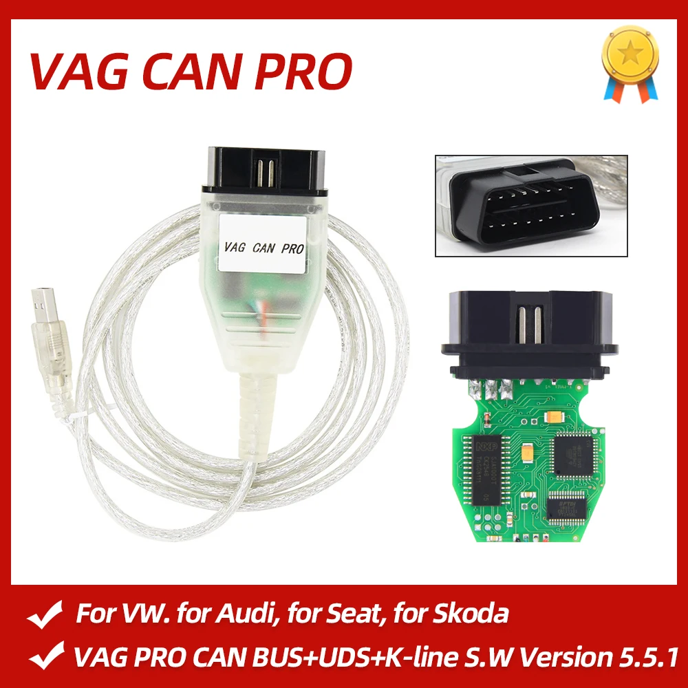 Программируемый Obd-сканер VAG Can Pro V5.5.1 J2534 для автомобилей кабель Obd2