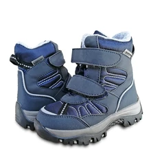 Водонепроницаемые шерстяные ботинки для мальчиков зимние теплые кожаные лыжные детские ботинки-40 или-30 градусов детские ботинки для мальчиков