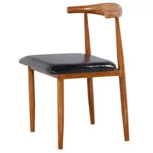 Имитация твердой древесины Железный клаксон стул табурет кофе Ресторанный стол и стул простой обеденной стул чайный десертный стол и стул com