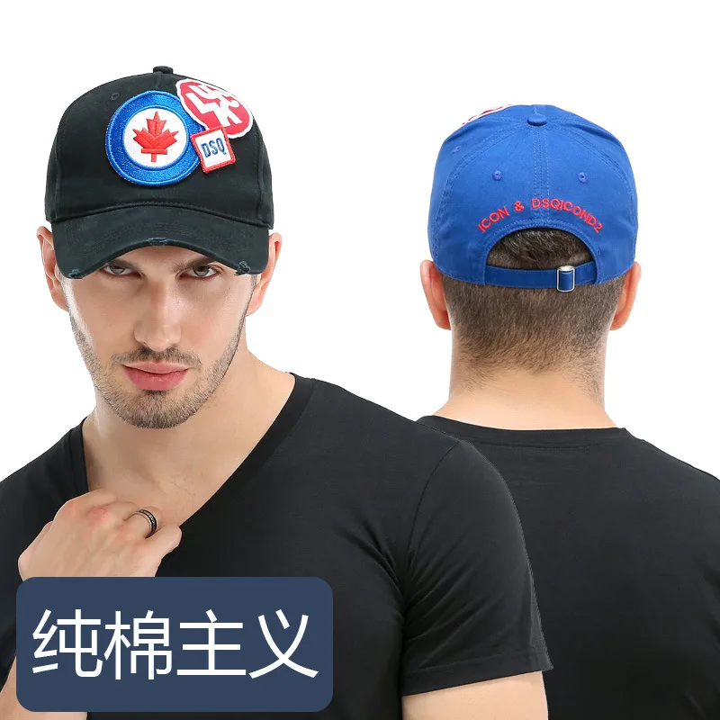

Europe And America Men Baseball Cap-Style Embroidered Applique Brim Hat Women's Summer Sun Hat Fashion