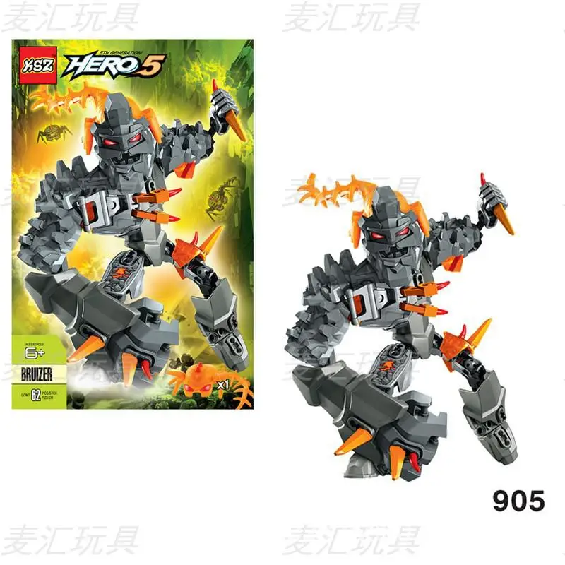 Мстители Bionicle Hero Factory Scarox бруизатор Ogrum Pyrox робот строительный игрушечный конструктор для детей, совместимый с - Цвет: 905  no box