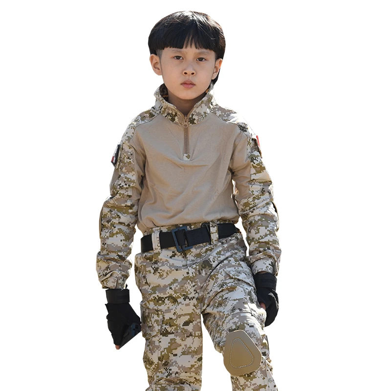 Outdoor Leger T Lange Veld Camping Jacht Combat Uniform Tactical Broek Kid Camo Training Kleding Pak Kinderen|Scouting Uniform| - AliExpress