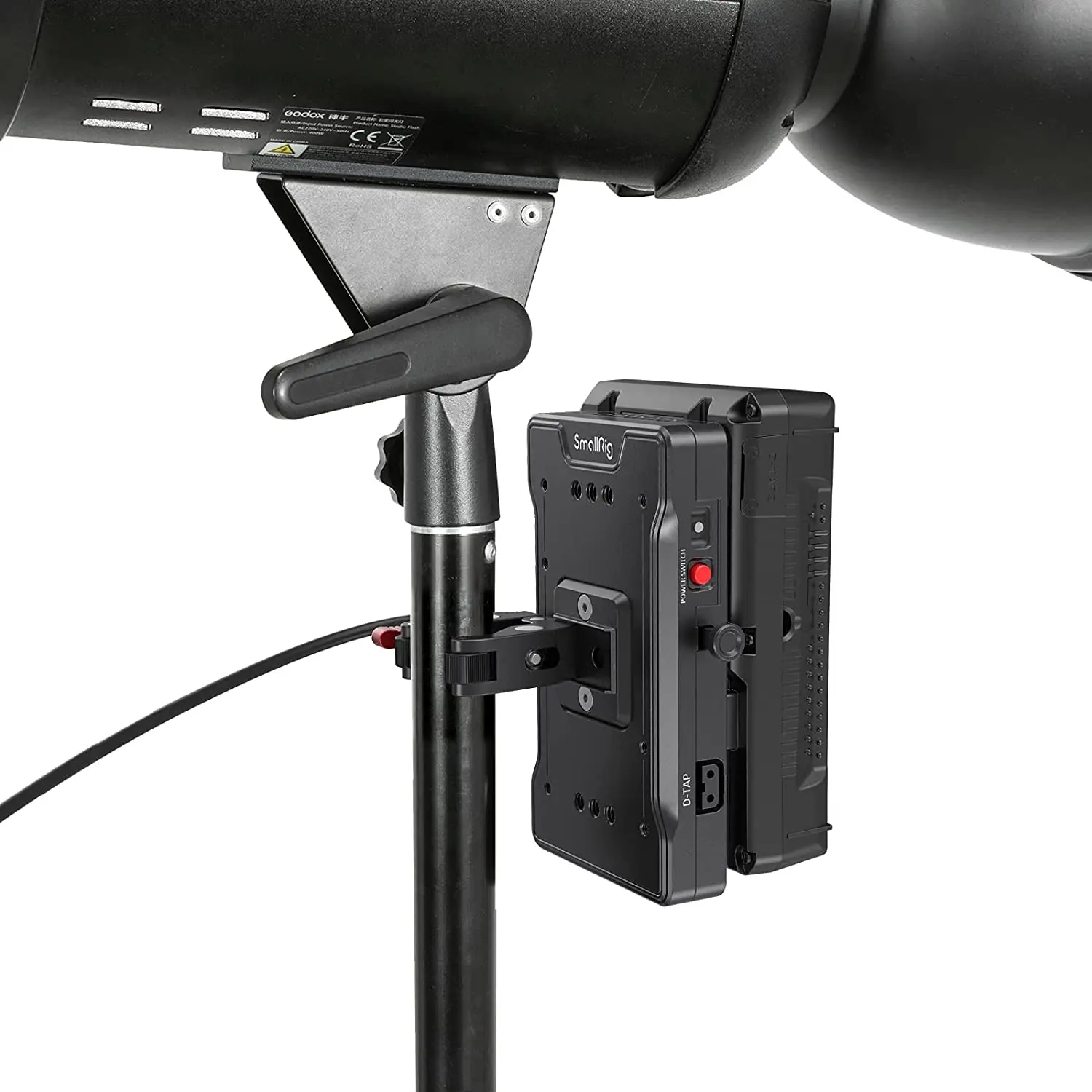 Piastra Adattatore Per Batteria V-Mount SMALLRIG 3499: Con Braccio E Morsetto Per Asta 15mm, Uscite Multiple - 3