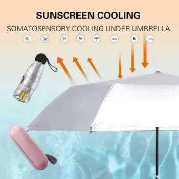 

Anti-UV Umbrella Umbrella Titanium Silver Courtyard Protection Rainy Day Accessories Furl Sunshade Umbrella Protective Outdoor