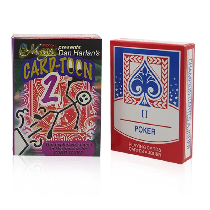 Magic Cartoon Deck Card-toon v2 Playing Cards Animation Prediction Poker Magic Card Games Magic Trick Props for Magician vortex by dan harlan playing card magic tricks close up stage props easy to do magician props illusion accessary gimmick