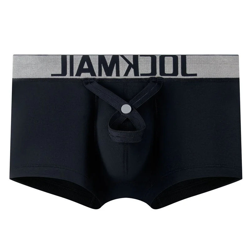 JOCKMAIL Men Underwear Simple Youth Ring Lifting Combed Cotton U Convex Scrotum Separation Gay Boxer Shorts Ropa Interior Hombre