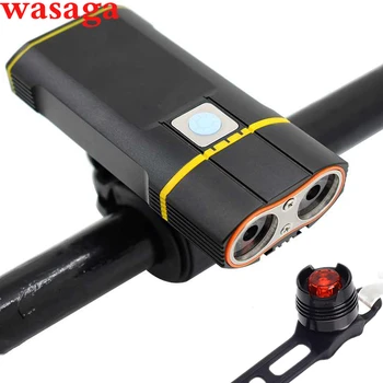 

Cycling Front Light Bike HeadLight XML-L2 LED 6000LM Bicycle Lights With Rechargeable Battery Bike Handlebar Mount For MTB Bike