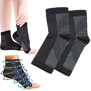 

1 PCS Ankle Foot Elastic Compression Wrap Sleeve Bandage Brace Support Protection Sports Relief Pain Sport Accessories 7