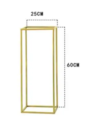 60 CM Height 10 шт. Золотая Цветочная ваза напольные вазы колонна-подставка металлическая дорога ведущий свадебный стол Центральная подставка для цветов вечерние украшения - Цвет: 60 CM Height