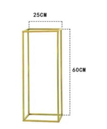 10 шт. Золотая Цветочная ваза напольные вазы колонна-подставка металлическая дорога ведущий свадебный стол Центральная подставка для цветов вечерние украшения - Цвет: 60 CM Height