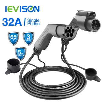 

EV Charging Cable 32A 7.2KW Electric Vehicle Cord for EVSE Car Charger Station Type 1 to 2, SAE J1772 5M For Bolt, Fiat 500e