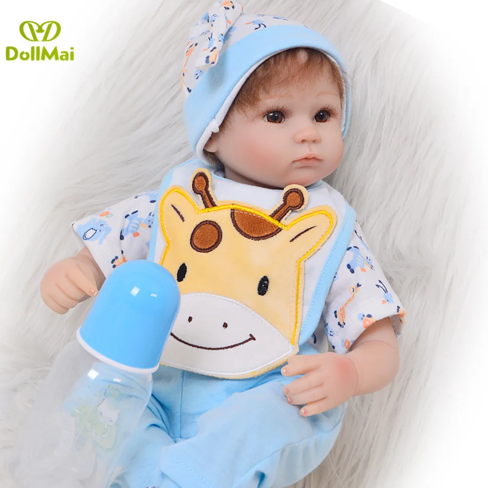 Bebes Кукла реборн 42 см девочка мальчик reborn Мягкая силиконовая кукла Boneca reborn Brinquedos детские подарки на день игрушки