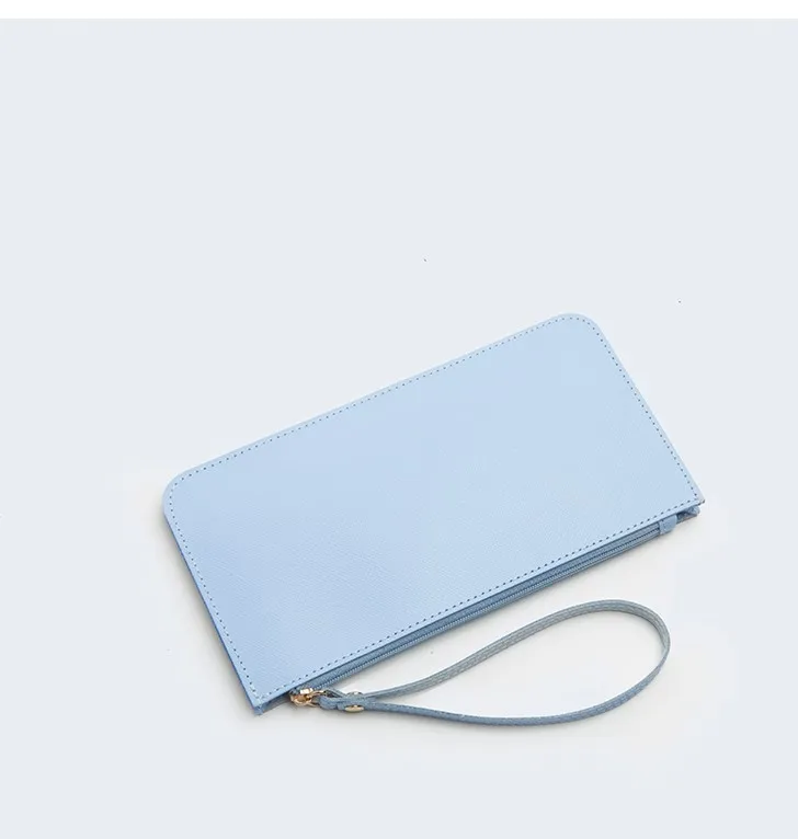 Light Blue Emma YAO женские кожаные кошельки для монет модный мини-кошелек держатель для карт Лидер продаж - Цвет: Light Blue