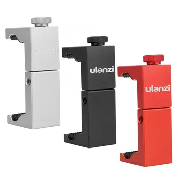 

Ulanzi ST-02S 65 to 95MM Phone Clip Holder Cold Shoe 1/4'' Screw Tripod Phone Mount Stand for iPhone Samsung Vlogging Fillmaking