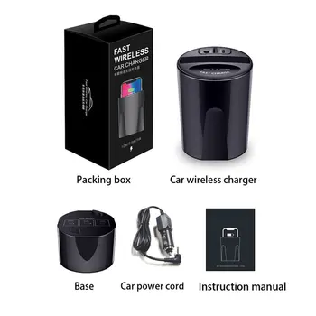 

x9 car wireless charging cup A wireless charger cup with a USB output port look like a beautiful cup 1 pcs