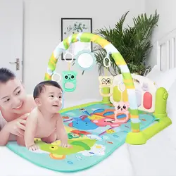 Tapis de gymnastique et jeux éducatifs pour bébé, équipement fitness enfant doté de puzzles, jouets, et clavier de piano pour jeune age, cadeau d'enfant 