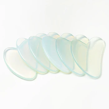 

Heart Shaped Guasha Board Opalite Stone Scraper Massage Tool Anti-wrinkles Line Natural Scraping Tool Reduce Dark Circles