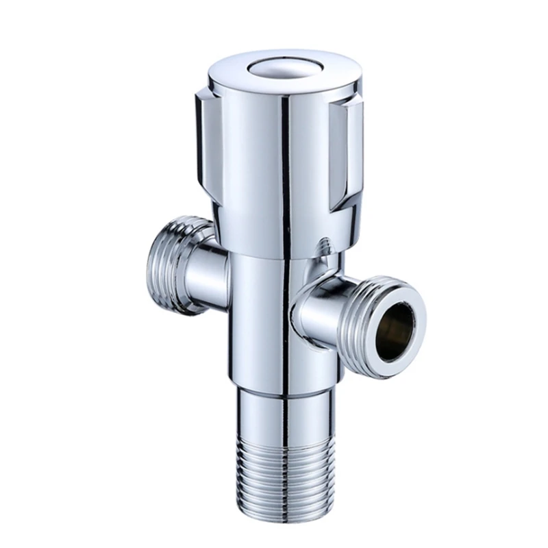 

1pc Male G1/2" Faucet T Adapter Chrome Plated Bathroom Shower Faucet Accessories Water Diverter 3 Way Filling Valve