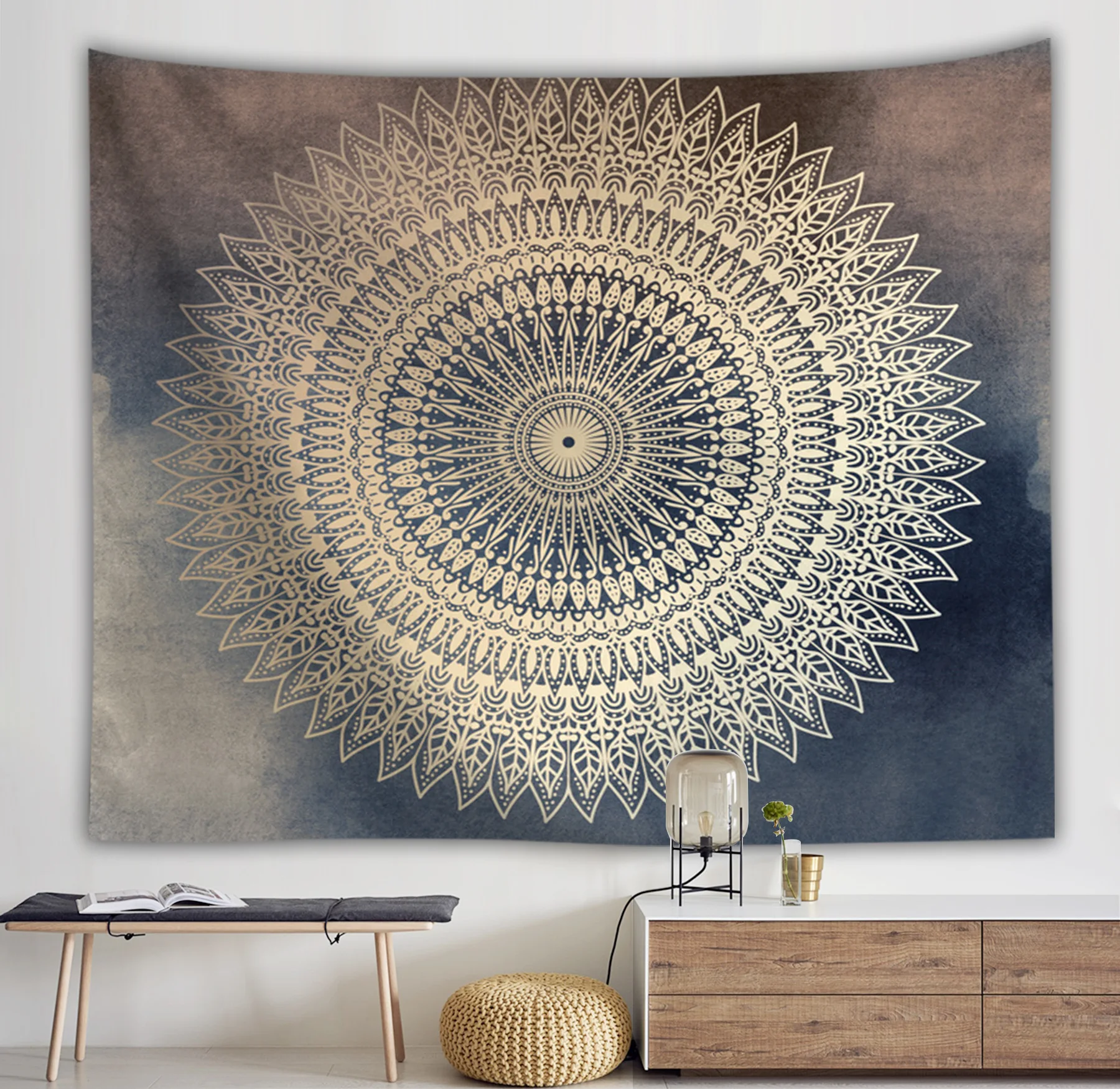 

Yaapeet 1pc Bohemia Printed Wall Tapestry Retro Floral Pattern Wall Hanging Pretty Home Decor New Cassical Hanging Tapestry