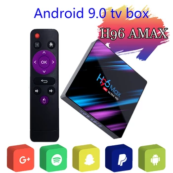 

H96 Max-3318 Android Smart TV Set-Top Box WiFi 2.4G / 5G Bluetooth4.0 Suitable for Spain Portugal iptv m3u Android smart TV Box