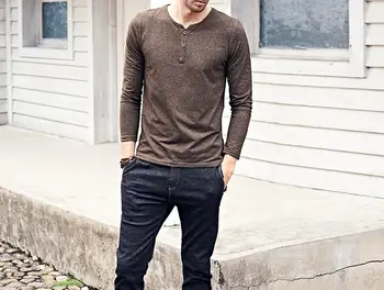 

2020 New popular Spring Autumn men casual Cotton long sleeve T-shirt