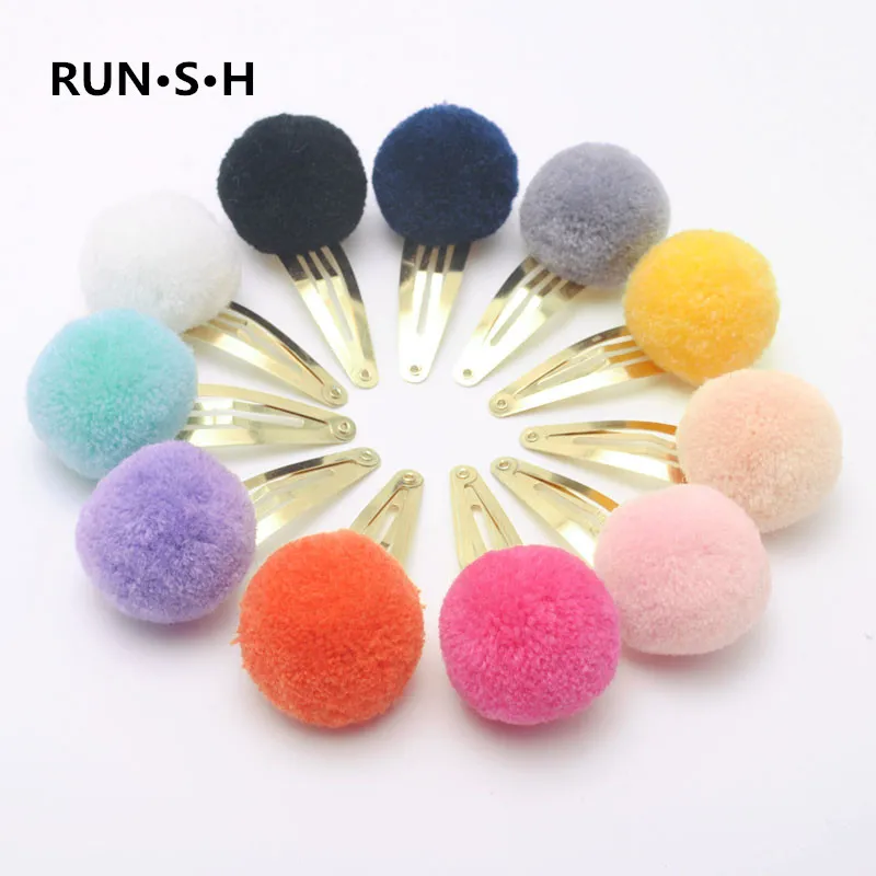 

4 Pcs Cute Little Girls' Pompom Hair Ties Ball Elastic Hair Band for Kids Hair Ropes Mickey Hair Accessories Ball Hair Clips