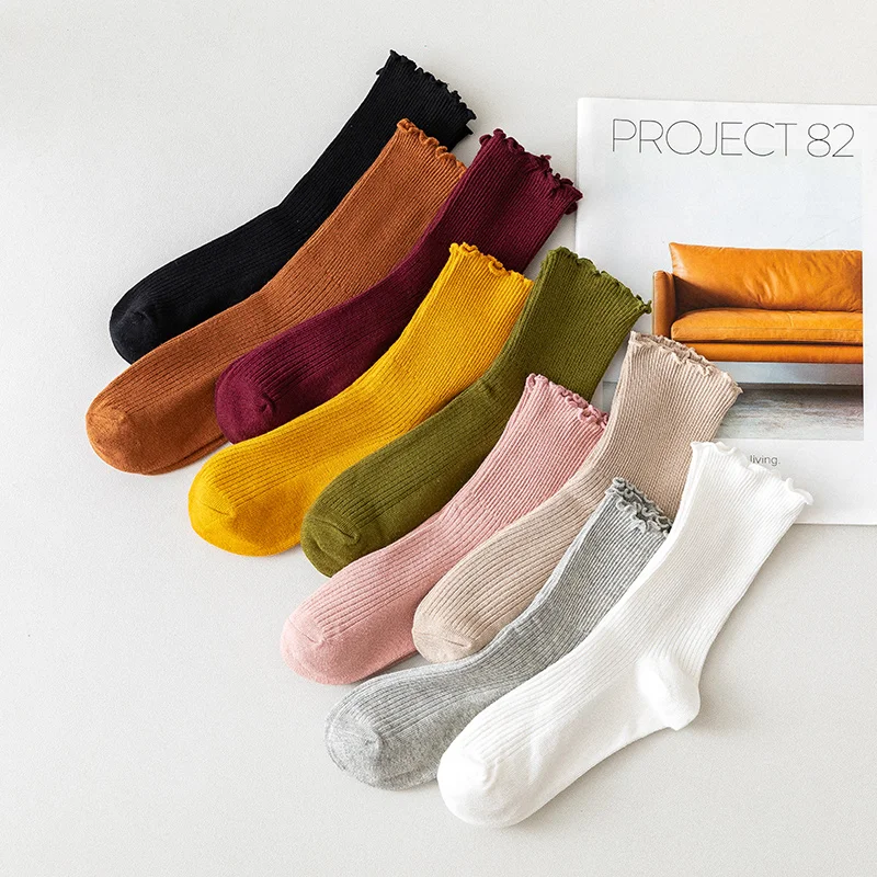 CARTELO New Solidn Women Socks Fashion Simple Casual Sport Breathable Cotton Thin Stockings Носки женские Meias Femininas