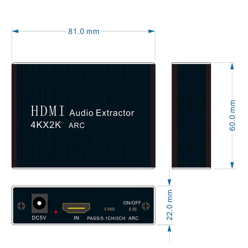 HDMI o Extractor 5 1 ARC к и оптический SPDIF 3 мм стерео Splitter| |