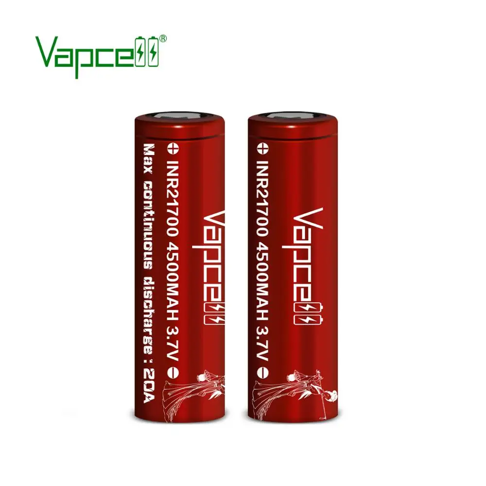 Бесплатная доставка официальный оригинальный Vapcell 21700 4500 мАч 20 А красный