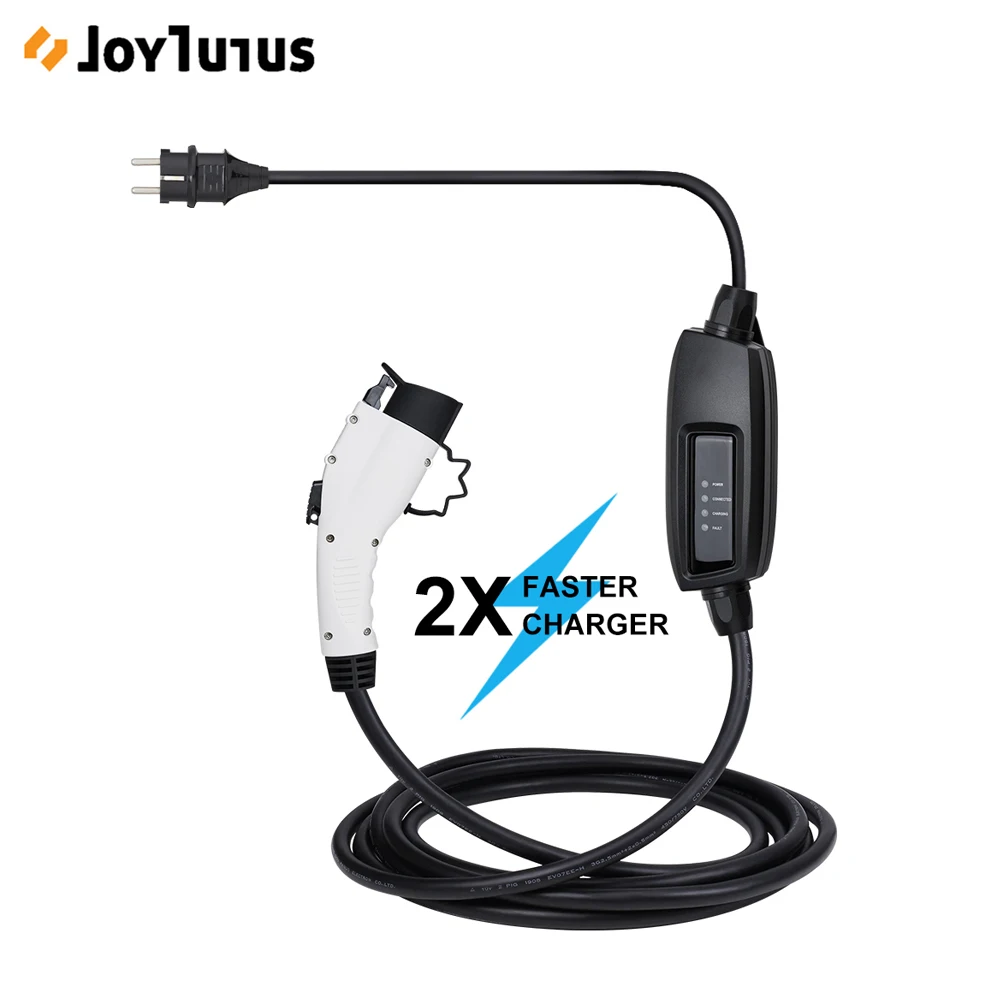 Зарядный кабель уровня 2 EV типа 1 16A 6 м Schuko для EVSE J1772 зарядный электромобиля|ЗУ и