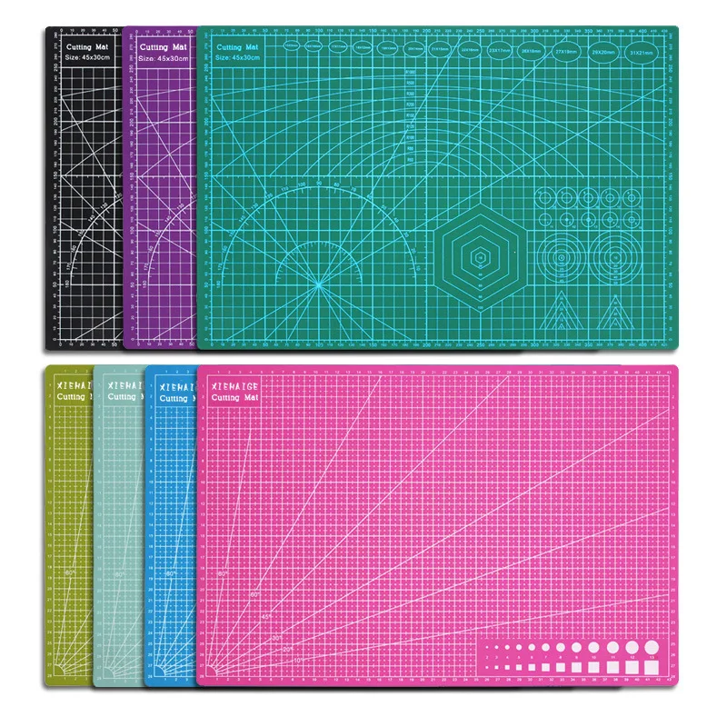 Утолщенный многофункциональный ПВХ самоисцеляющий коврик для резки A3