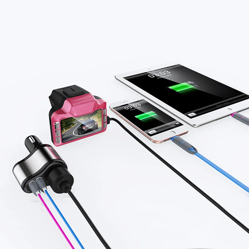 

3.1A Dual USB Car Charger+2 Cigarette Lighter Sockets Fast Power Support Display Current Volmeter For iPhone iPad Samsung