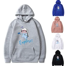 Outono masculino moletom com capuz moda filhote de cachorro em um vôo terno padrão impressão roupas femininas hip hop harajuku pulôver vintage