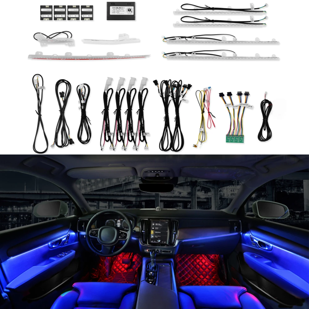 Car LED ambient light for Volvo S90 V90 64color 20172021 S90 V90