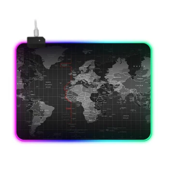 

RGB Mouse Pad Gaming Mouse Mat Large Mousepad Computer Mousepad Keyboard Pads USB World Map Natural Rubber Mouse Mat