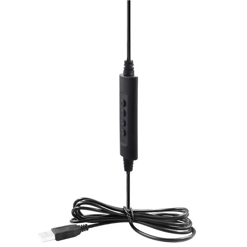 Call Center USB Headset Noise Cancelling Headset Headphone with Microphone Volume Control Function