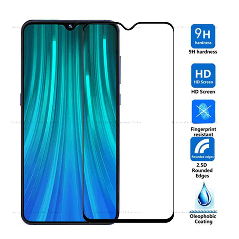 Защитное стекло 9H для Redmi Note 8 Pro ударопрочное закаленное Xiaomi 7 Защита экрана redmi