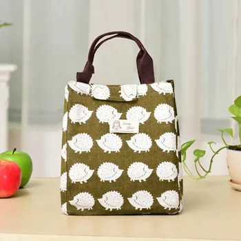 

Fashion Women Kid Men Insulated Canvas Box Tote Bag Thermal Cooler Food Lunch Bag High Quality Waterproof